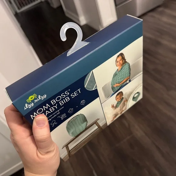 ITZY RITZY Mom Boss & Baby Bib Set in Sage Green - Picture 5 of 5